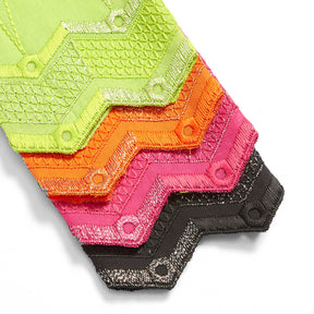 Metallic Triangular Embroidered Eyelet Fabric Group
