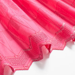 Metallic Triangular Embroidered Eyelet Fabric SV578296 Magenta 2