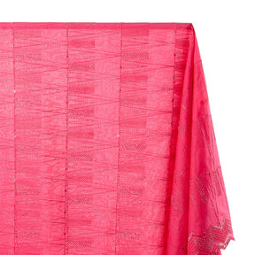 Metallic Triangular Embroidered Eyelet Fabric SV578296 Magenta 1