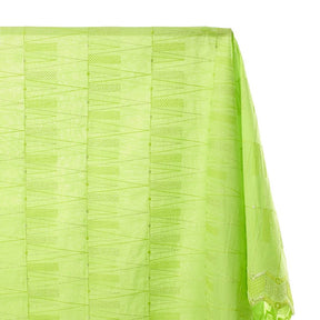 Metallic Triangular Embroidered Eyelet Fabric SV578298 Lime Green 1