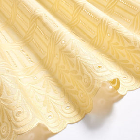 Solomonic Embroidered Eyelet Fabric SV578308 Maize 2