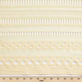 Lattice Embroidered Eyelet Fabric SV578310 Ivory 3