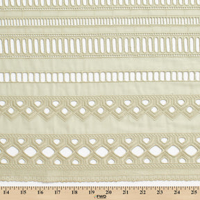 Lattice Embroidered Eyelet Fabric SV578311 Sage 3