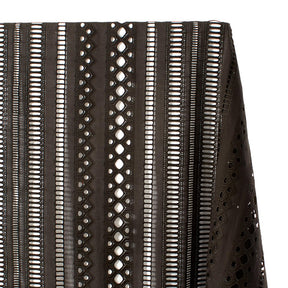 Lattice Embroidered Eyelet Fabric SV578312 Black 1