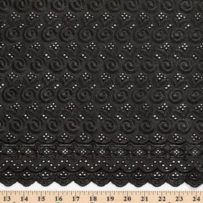 Nautilus Embroidered Eyelet Fabric SV578313 Black 3