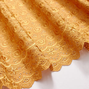 Nautilus Embroidered Eyelet Fabric SV578314 Gold 2