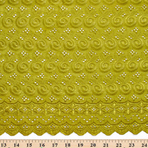 Nautilus Embroidered Eyelet Fabric SV578315 Olive 3