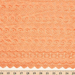 Nautilus Embroidered Eyelet Fabric SV578316 Coral 3
