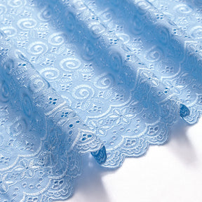 Nautilus Embroidered Eyelet Fabric SV578320 Steel Blue 2