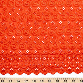 Nautilus Embroidered Eyelet Fabric SV578322 Red 3
