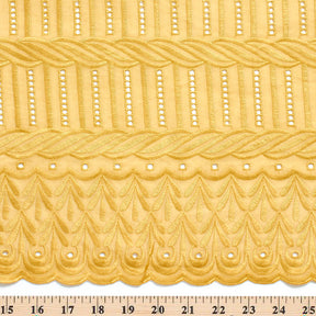 Solomonic Embroidered Eyelet Fabric SV578325 Gold 3