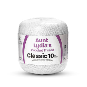 Aunt Lydias Classic Size 10 Cotton Crochet Thread SV579235 White (400 Yards) 1