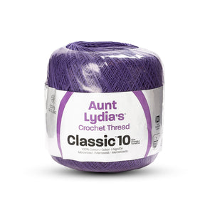 Aunt Lydias Classic Size 10 Cotton Crochet Thread SV579239 Violet (350 Yards) 1