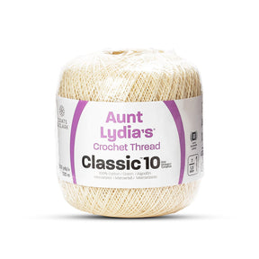 Aunt Lydias Classic Size 10 Cotton Crochet Thread SV579243 Cream (350 Yards) 1
