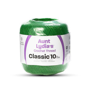 Aunt Lydias Classic Size 10 Cotton Crochet Thread SV579245 Myrtle Green (350 Yards) 1