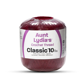 Aunt Lydias Classic Size 10 Cotton Crochet Thread SV579247 Burgundy (350 Yards) 1