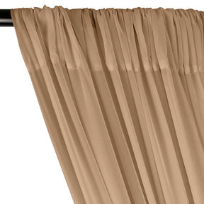 Polyester Chiffon Rod Pocket Curtains Sand 2