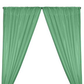 Poly China Silk Lining Rod Pocket Curtains Sea Foam Seafoam 1