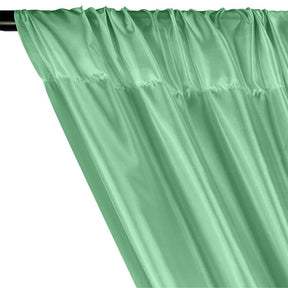 Poly China Silk Lining Rod Pocket Curtains Sea Foam Seafoam 2