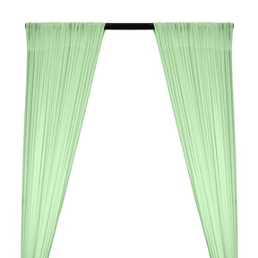 Power Mesh Rod Pocket Curtains Seafoam 1