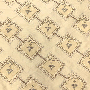 Silk Dupioni Corded Embroidery Fabric SV575805 Ovaltine 1