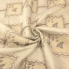 Silk Dupioni Corded Embroidery Fabric SV575805 Ovaltine 2