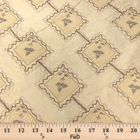 Silk Dupioni Corded Embroidery Fabric SV575805 Ovaltine 3