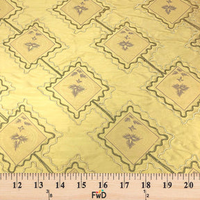 Silk Dupioni Corded Embroidery Fabric SV575806 Pistachio 3