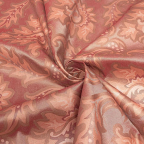 Silk Shantung Floral Printed Fabric SV575812 Coral 2