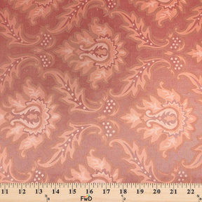 Silk Shantung Floral Printed Fabric SV575812 Coral 3