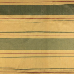 Silk Shantung Stripes Fabric SV575820 Gold/Green 1