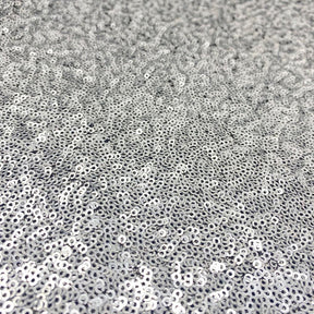 Crushed Embroidery Sequins On Mesh Fabric SV576604 Silver 2