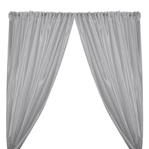 Extra Wide Nylon Taffeta Rod Pocket Curtains Silver 1