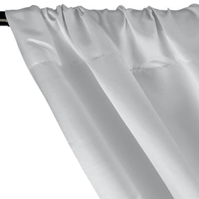 Matte Satin Peau De Soie Rod Pocket Curtains Silver 2
