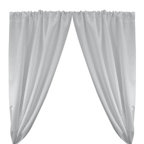 Matte Satin Peau De Soie Rod Pocket Curtains Silver 1