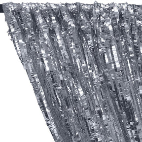 Rectangle Piano Sequins Rod Pocket Curtains Silver 2
