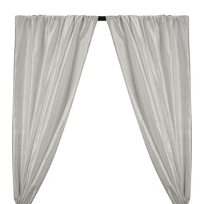 Silk Dupioni 54 Rod Pocket Curtains Pewter Silver 1