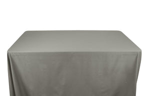 Stretch Broadcloth 6 Feet Banquet Table Covers Silver 1