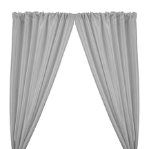 Stretch Taffeta Rod Pocket Curtains Silver 1