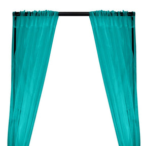 Crystal Organza Rod Pocket Curtains Spring Green 1