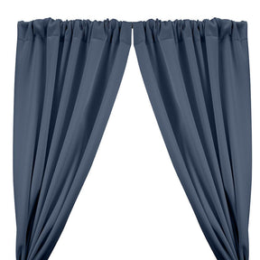 Neoprene Scuba Rod Pocket Curtains Steel Blue 1