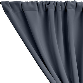 Neoprene Scuba Rod Pocket Curtains Steel Blue 2