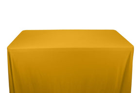 Shiny Spandex Milliskin Tricot 6 Feet Banquet Table Covers Sunflower 1