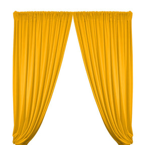 Stretch Velvet Rod Pocket Curtains Sunflower Yellow 1