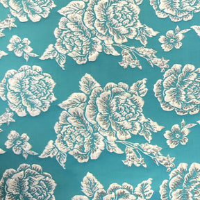 Silver 3D Metallic Jacquard SV574463 Teal 1