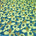 Daisy Metallic Brocade Fabric SV570768 Turquoise / Gold 1