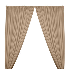 Ity Stretch Knit Jersey Rod Pocket Curtains Tan 1