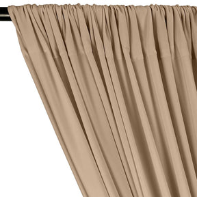 Ity Stretch Knit Jersey Rod Pocket Curtains Tan 2
