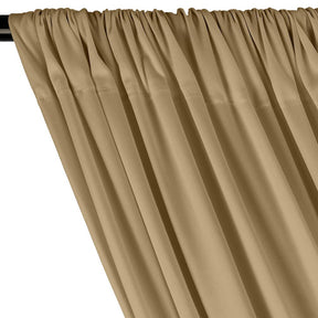 Polyester Interlock Knit Lining Rod Pocket Curtains Tan Image 2