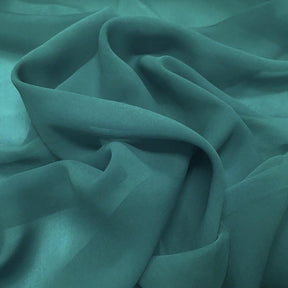 Silk Georgette Chiffon Rod Pocket Curtains Teal 3